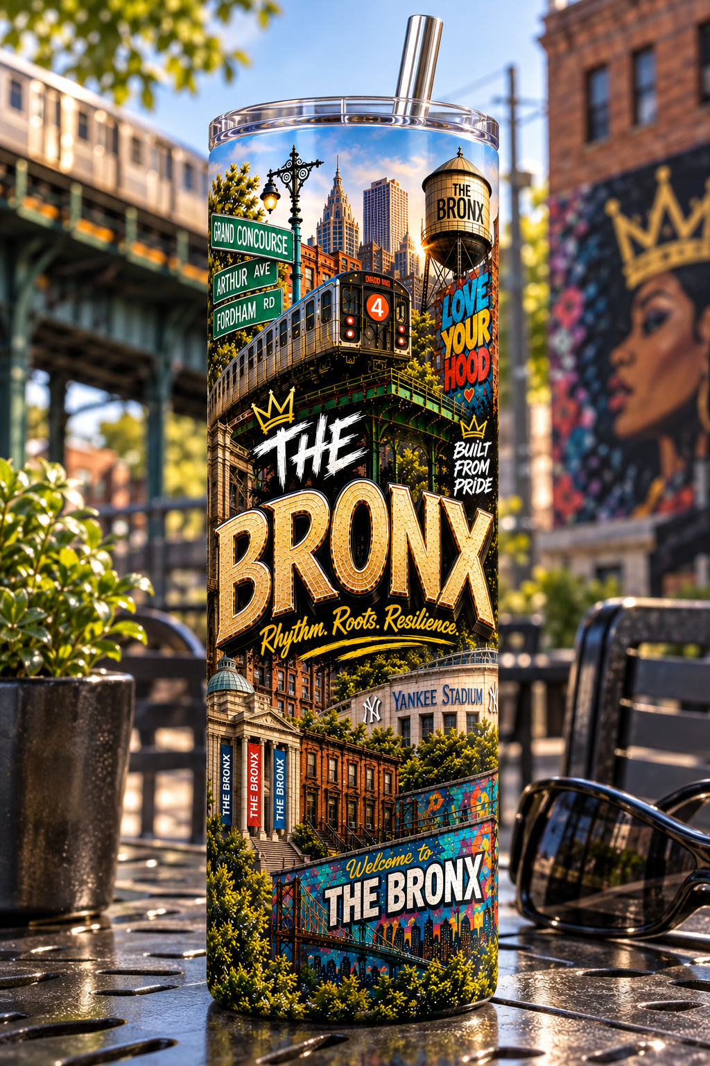 Bronx Rep Yo' City 20 oz Tumbler | Insulated Travel Tumbler