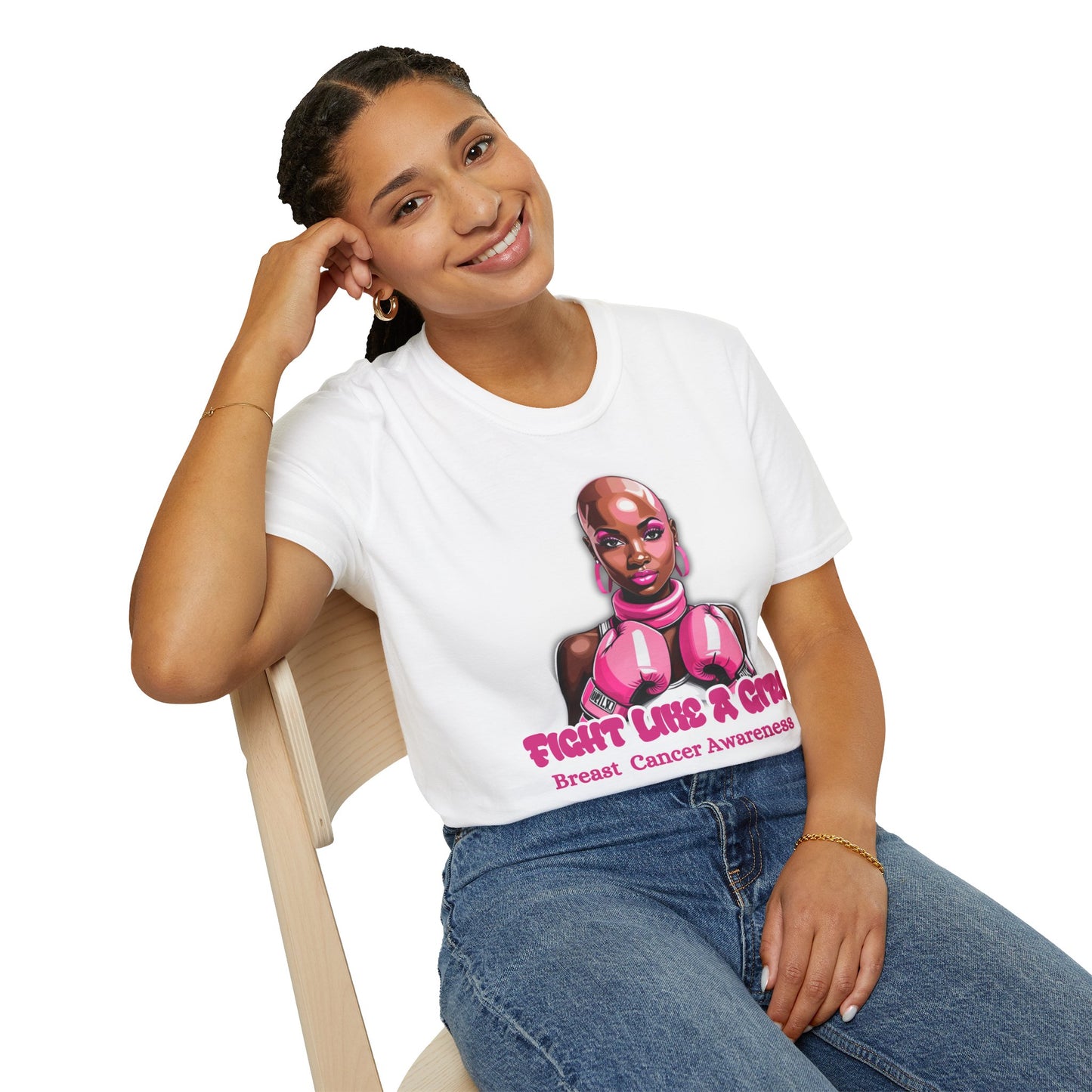 Breast Cancer Awareness  "Fight Like A Girl" Graphic Tee