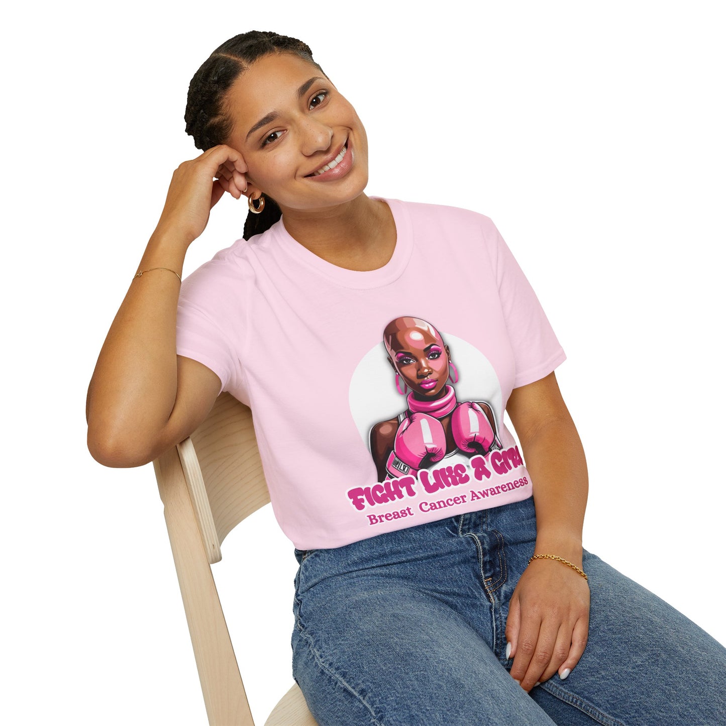 Breast Cancer Awareness  "Fight Like A Girl" Graphic Tee