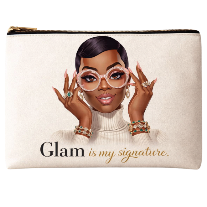 Glam Is My Signature Makeup Bag
