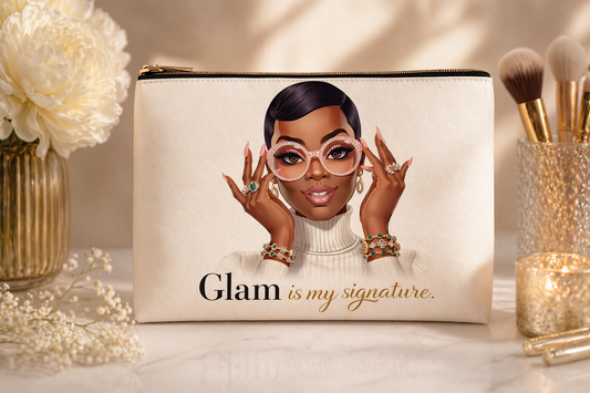 Glam Is My Signature Makeup Bag