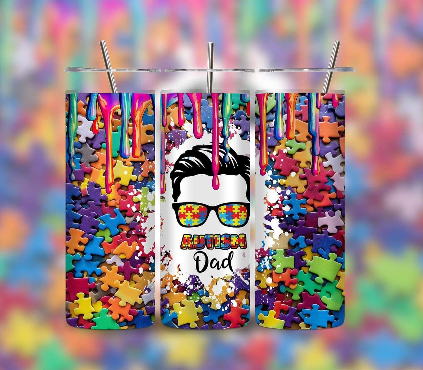 20oz Autism Dad Tumbler