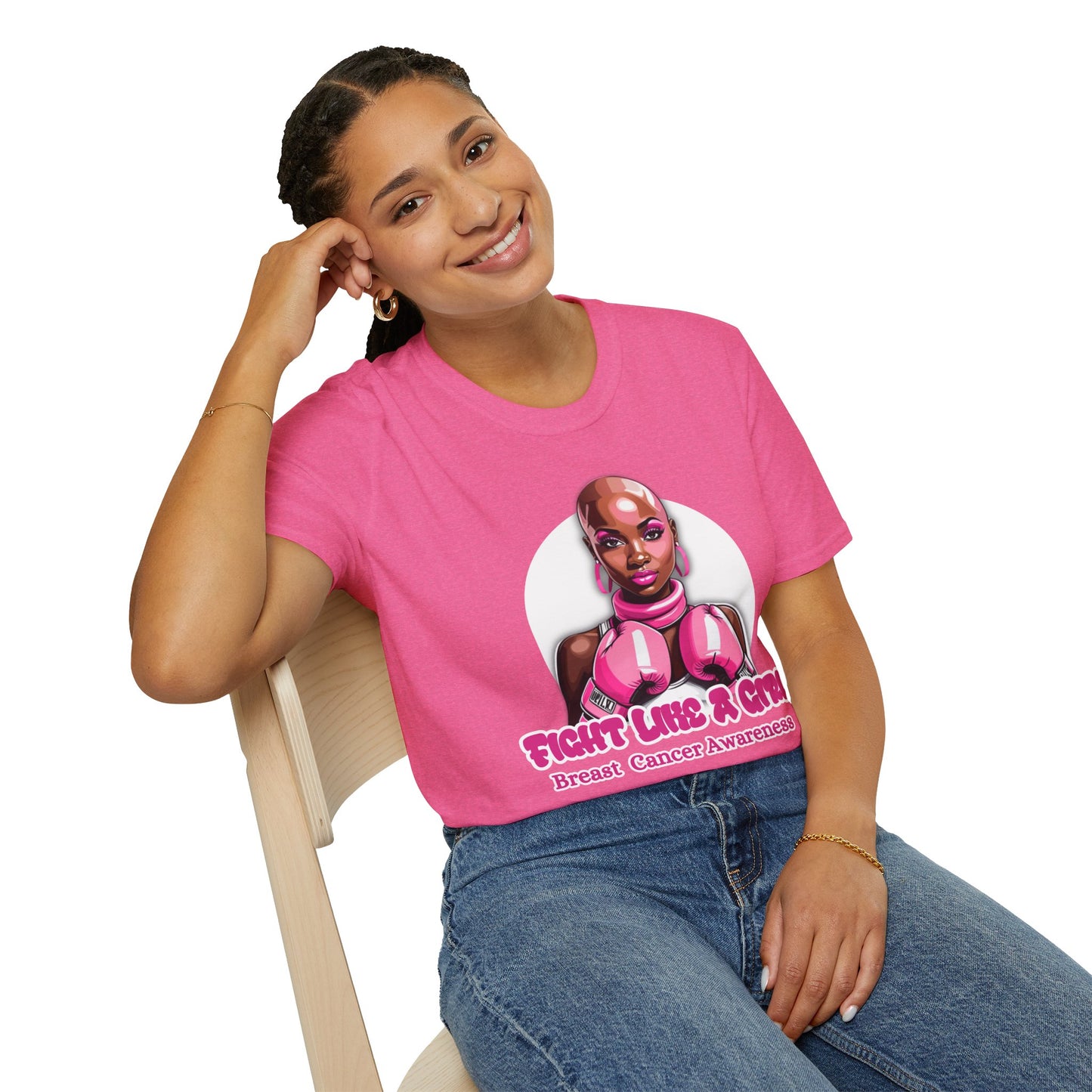 Breast Cancer Awareness  "Fight Like A Girl" Graphic Tee