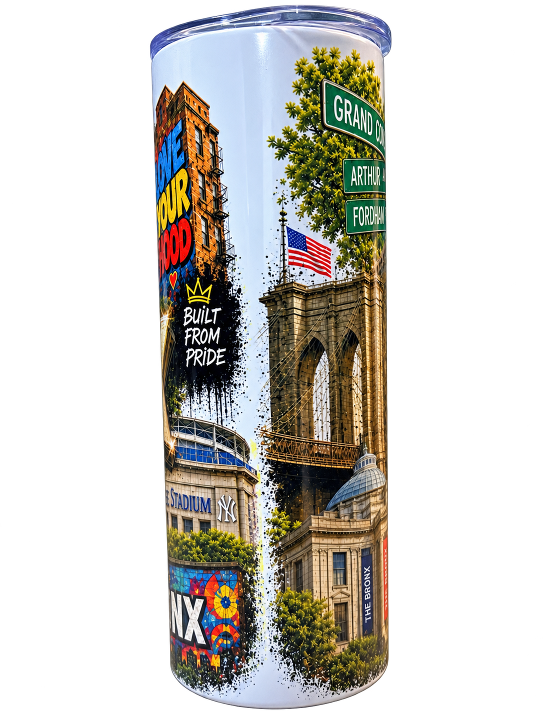 Bronx Rep Yo' City 20 oz Tumbler | Insulated Travel Tumbler