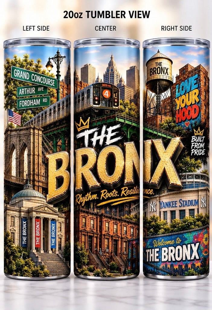 Bronx Rep Yo' City 20 oz Tumbler | Insulated Travel Tumbler