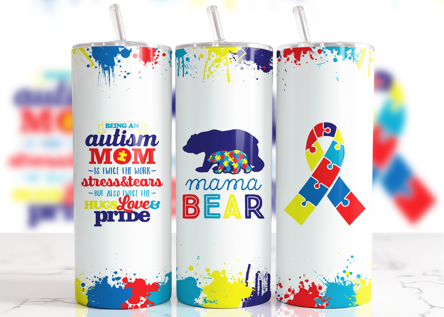 20oz Autism Mama Tumbler