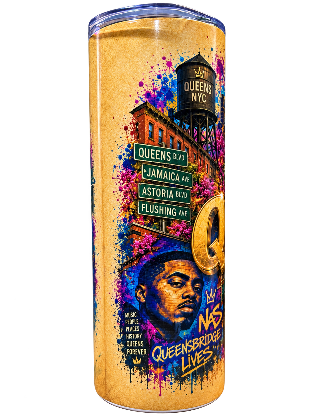 Queens Rep Yo' City 20 oz Tumbler | Insulated Travel Tumbler