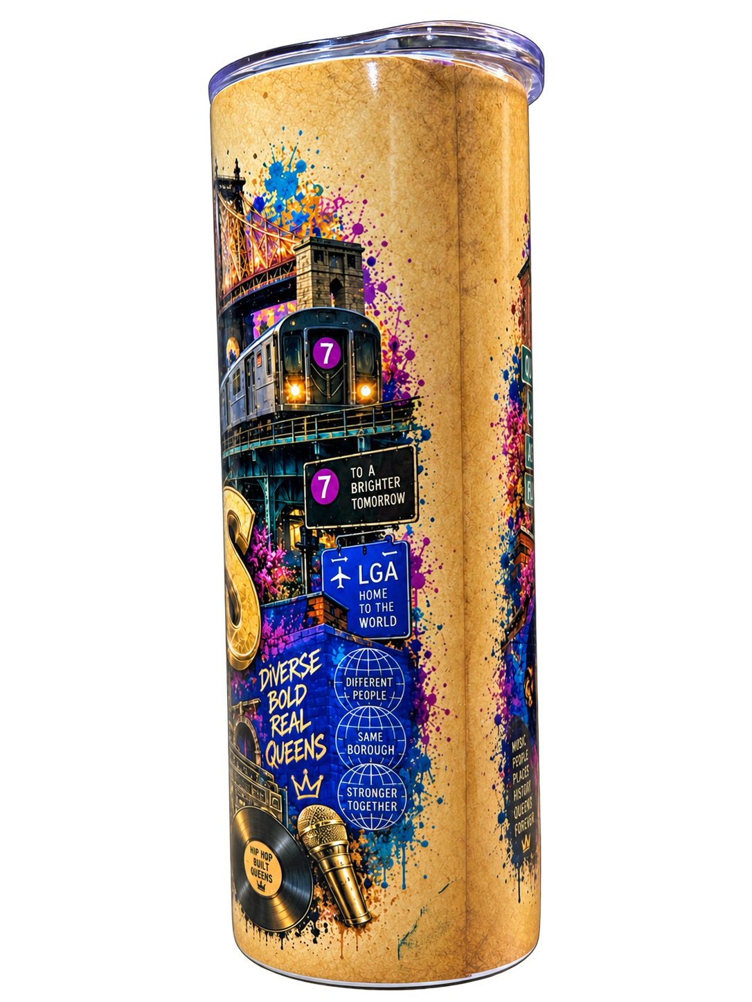 Queens Rep Yo' City 20 oz Tumbler | Insulated Travel Tumbler