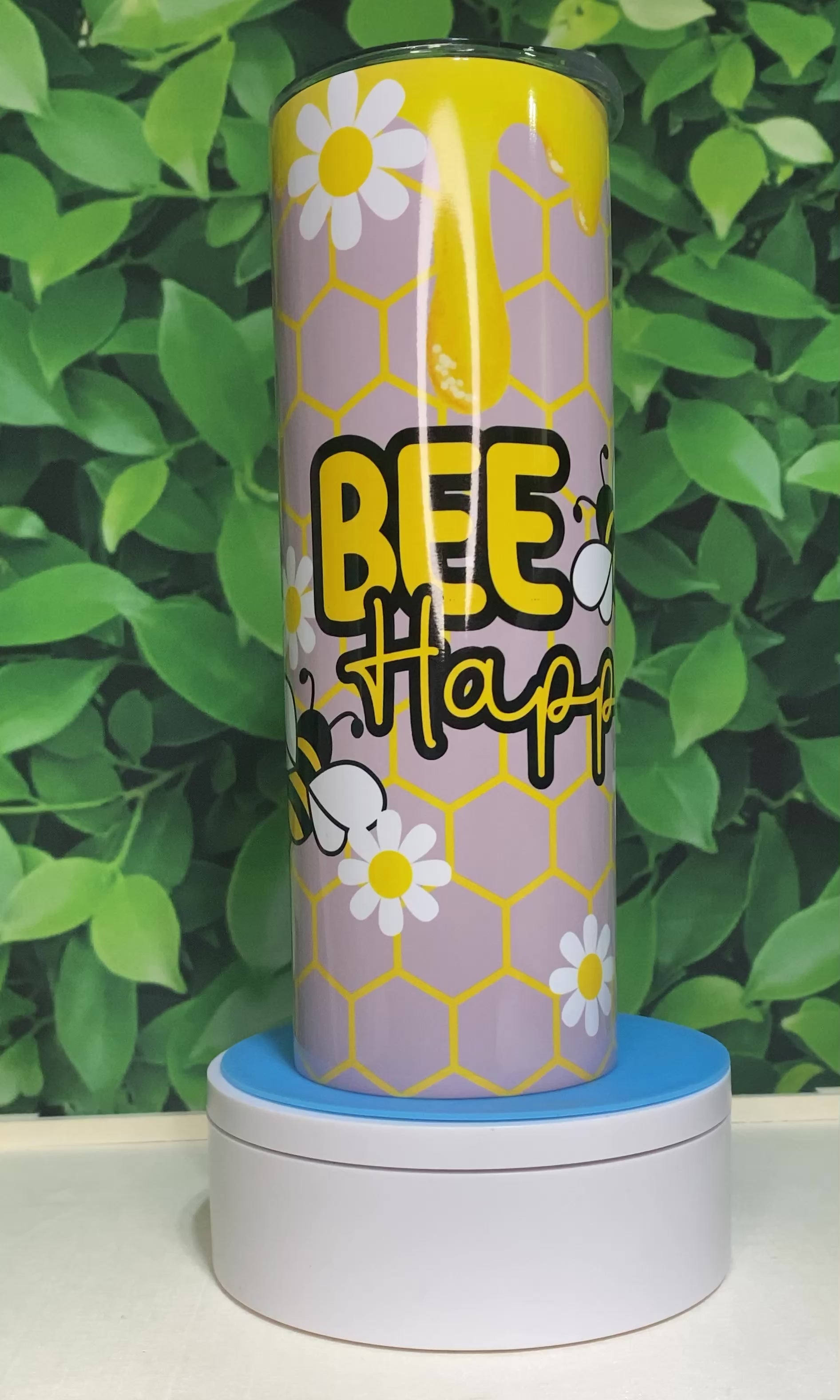Bee Happy - Personalized 20 oz. Tumbler – Craftedby_Nikki