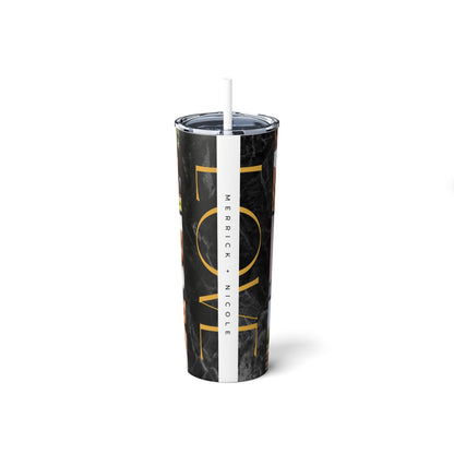 Love - Personalized 20 oz. Tumbler - Perfect gift for newly engaged couples or those celebrating an anniversary.