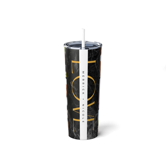 Love - Personalized 20 oz. Tumbler - Perfect gift for newly engaged couples or those celebrating an anniversary.