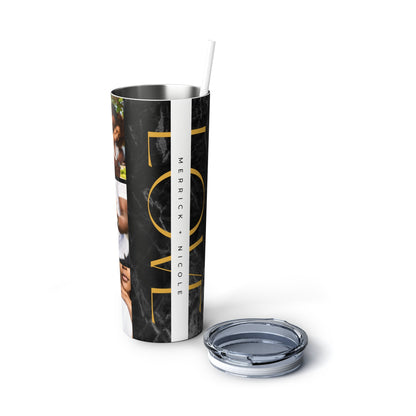 Love - Personalized 20 oz. Tumbler - Perfect gift for newly engaged couples or those celebrating an anniversary.
