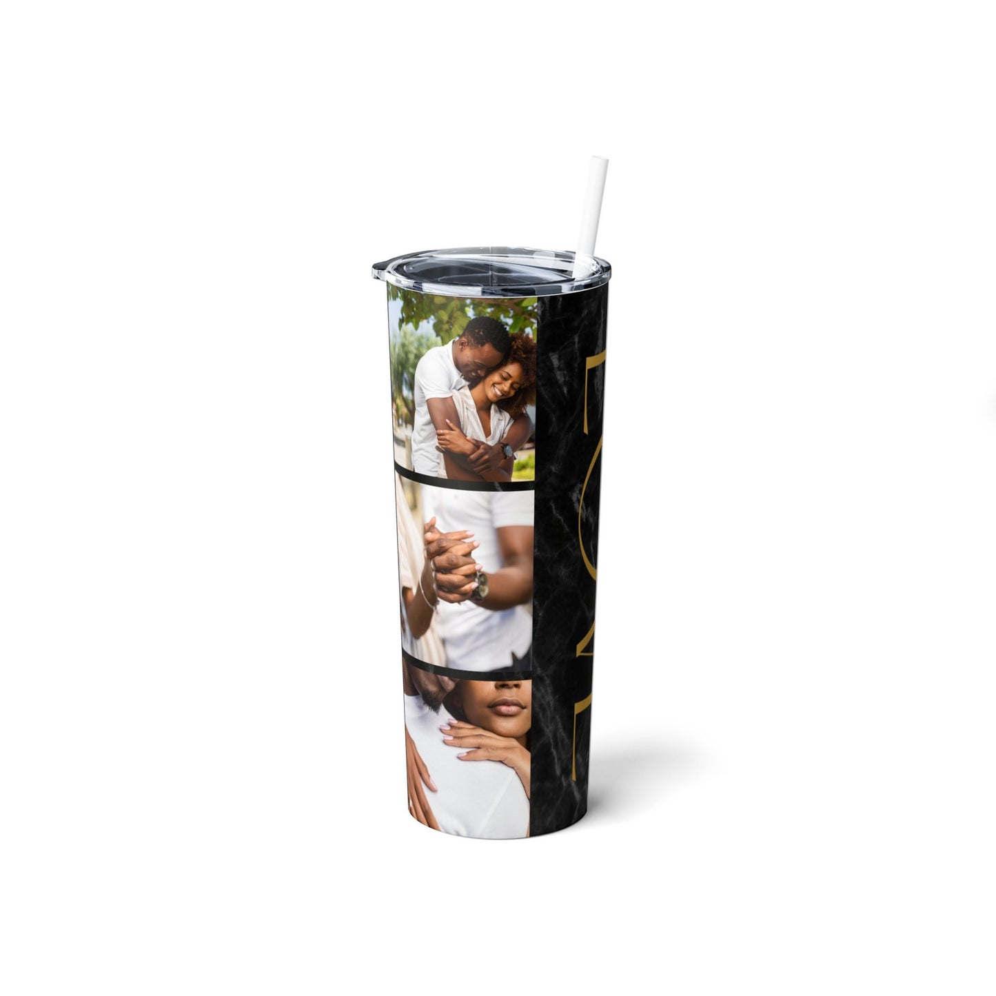 Love - Personalized 20 oz. Tumbler - Perfect gift for newly engaged couples or those celebrating an anniversary.