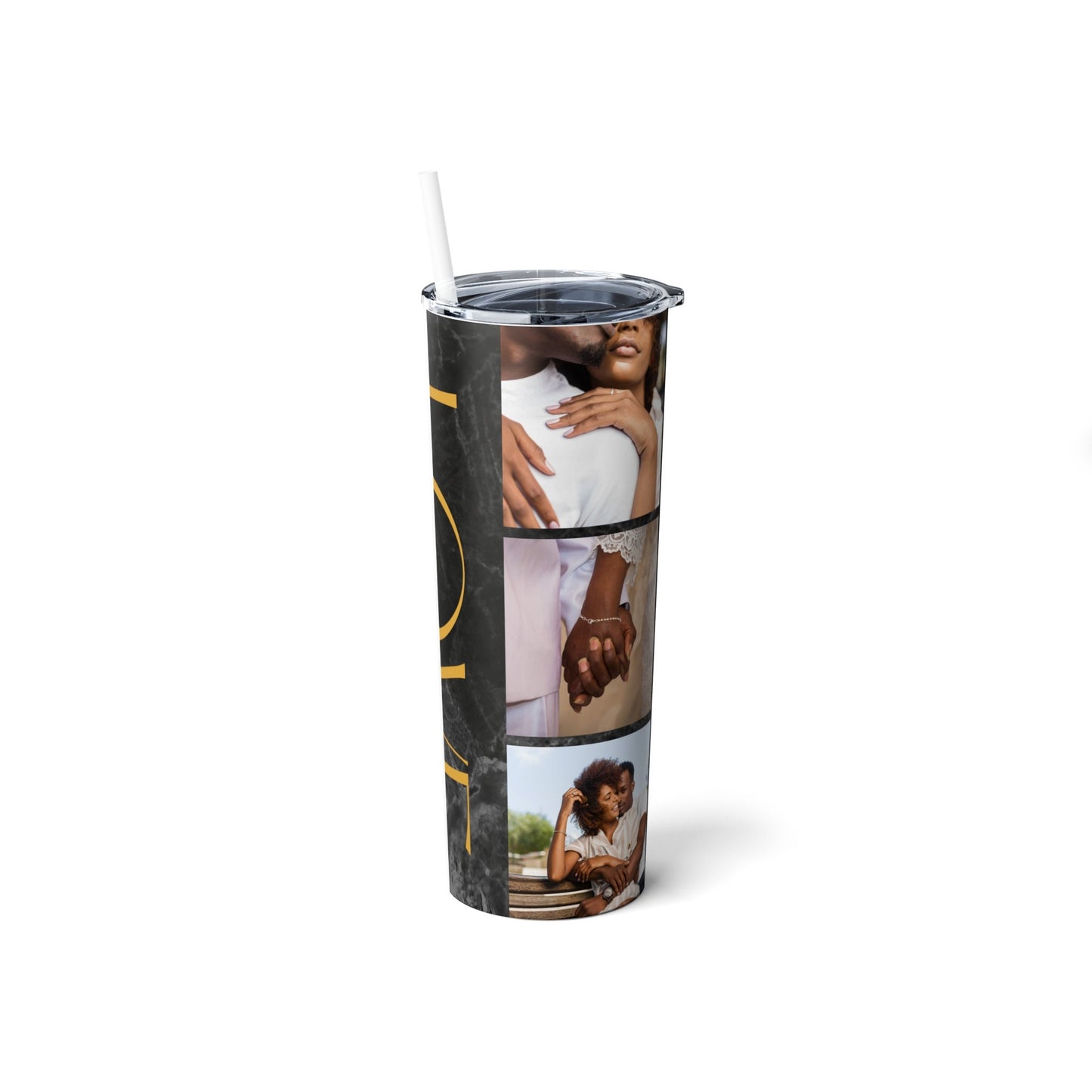 Love - Personalized 20 oz. Tumbler - Perfect gift for newly engaged couples or those celebrating an anniversary.